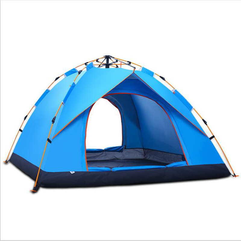 新款一室2人3-4人自动帐篷 家庭休闲野营单层帐篷
