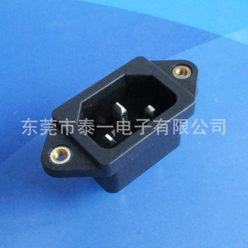 多款安规三芯品字AC电源插座带M3螺牙品字尾AC电源插座DB-14-1(B)