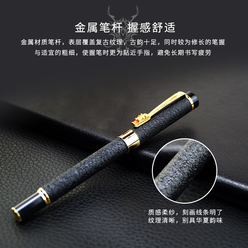 Auténtica pluma estilográfica Yongsheng con cabeza de dragón, multicolor, para oficina y contabilidad, con punta Jinming, logotipo disponible, descuentos por volumen. image 5