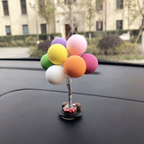 Soft Pottery Color Balloon Car Ornaments Cute Mini Car Light Clay Balloon Cartoon Car Creative Interior Ornaments