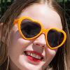 Glasses heart-shaped, fashionable sunglasses solar-powered, wholesale, Birthday gift