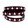 Poker style wristband poker style street dance with silicone gel hand strap