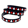 Poker style wristband poker style street dance with silicone gel hand strap