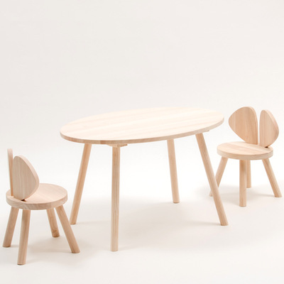 Bolin ins Explosive money butterfly Small wings Mouse solid wood Wooden bench Children's Room collocation shot prop