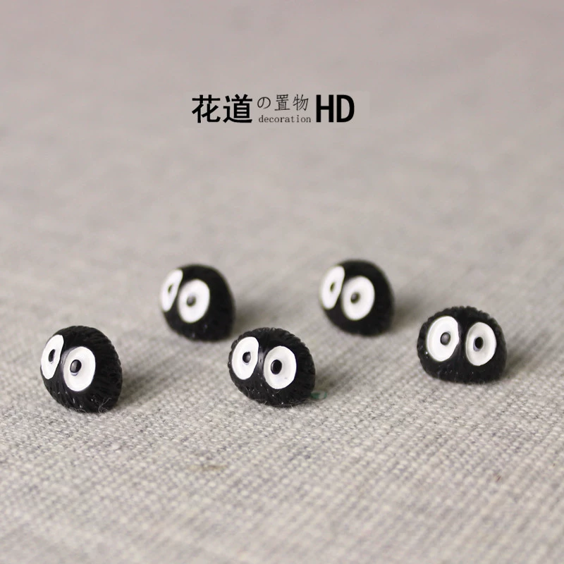 Черный эльф странные маленькие украшения мох микро Пейзаж украшения маленькая черная игрушка мяч