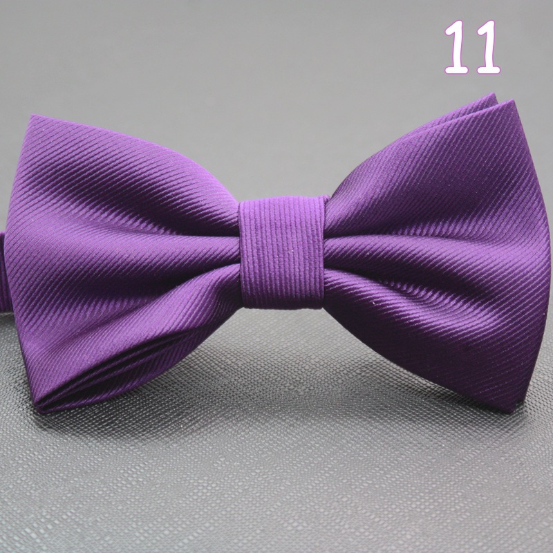 Solid color bow tie for leisure for events