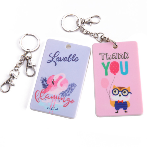 Korean cartoon bus card holder for children and students, cute acrylic card holder for event, factory direct sale