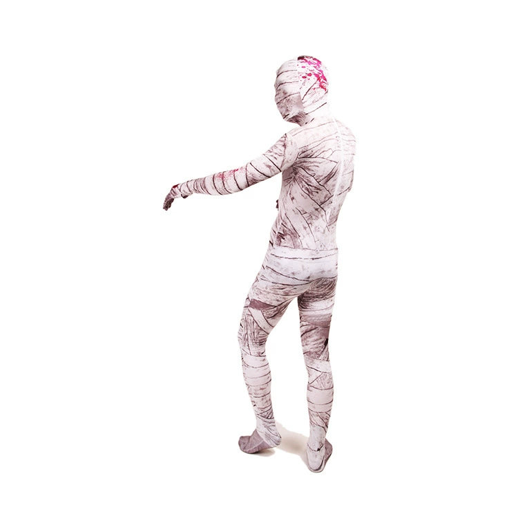 COSPLAP Lycarta Aponement Mummy full coat zentai printing and dyeing tights connecting jacket