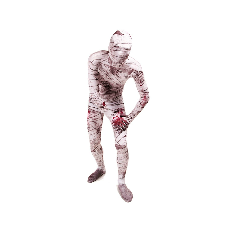 COSPLAP Lycarta Aponement Mummy full coat zentai printing and dyeing tights connecting jacket