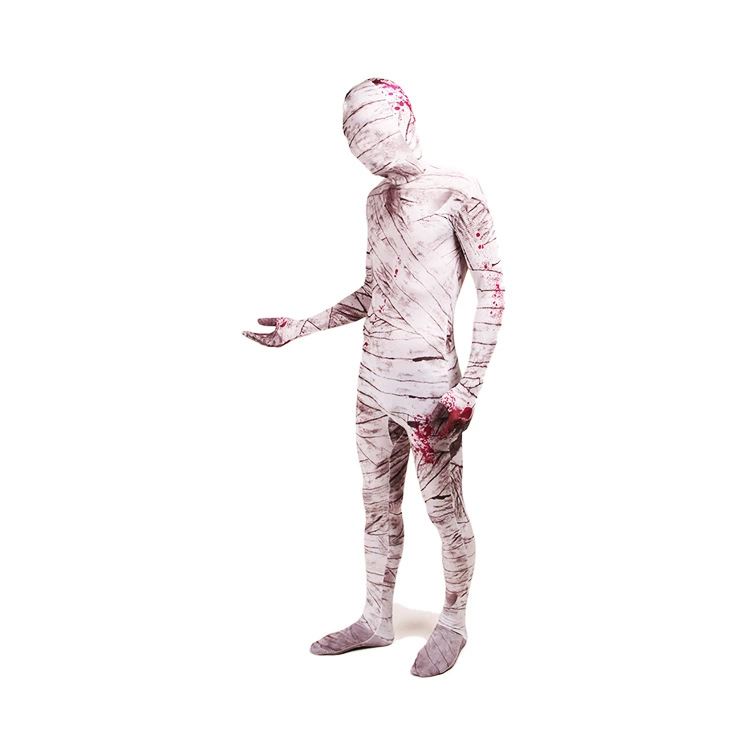 COSPLAP Lycarta Aponement Mummy full coat zentai printing and dyeing tights connecting jacket