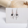 Fresh crystal, design fashionable earrings, trend of season