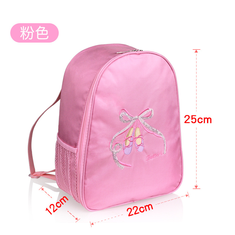 Bolsa de baile de los niños rendimiento niñas bordado zapatos bordado bolso de hombro de los niños mochila práctica Impresión de baile