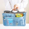 Universal organizer bag for traveling, storage system with zipper, Korean style, increased thickness