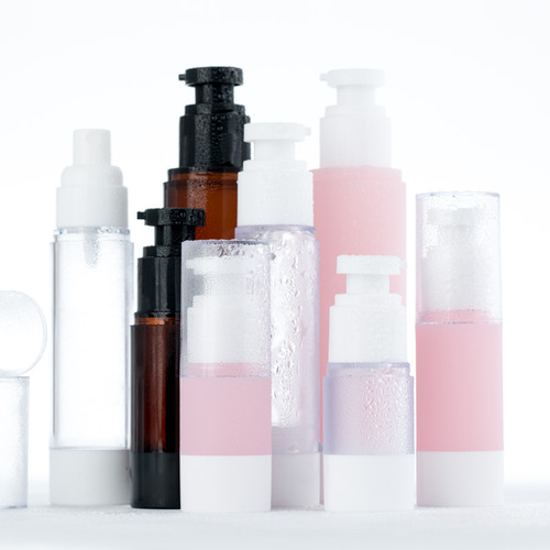 as Spray Frosted Vacuum Bottle Lotion Cosmetic Essence Mist Pink Press Pump Vacuum Bottle Press Dispensing Bottle Eye Cream