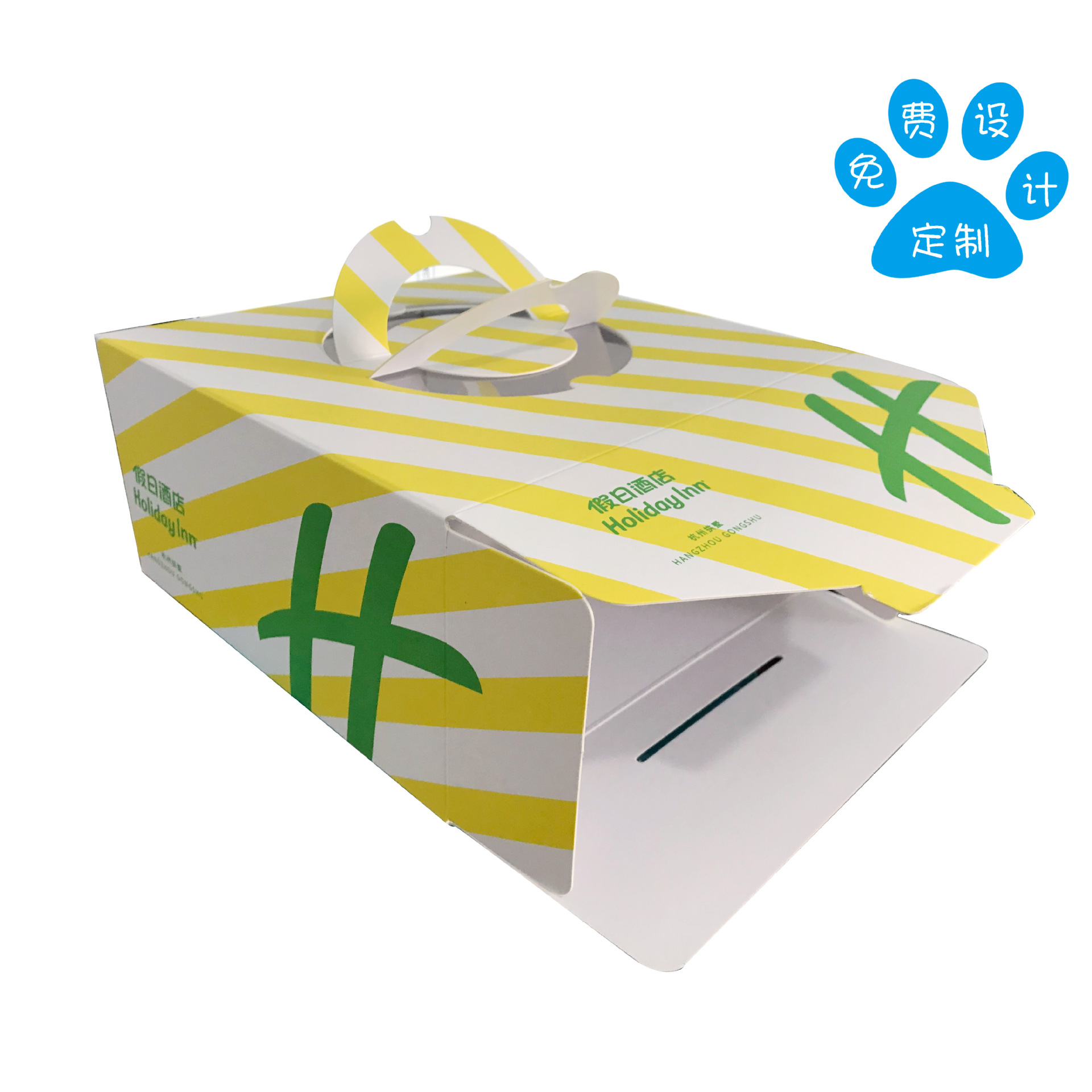 手提蛋糕纸盒打包盒杯子蛋糕盒慕斯甜品烘焙包装盒 透明开窗6寸8