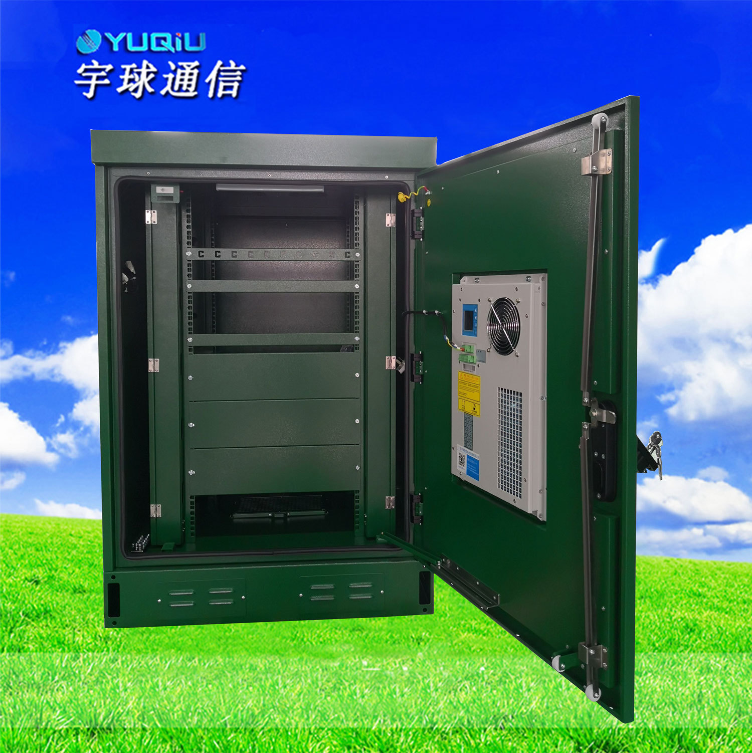 室外功放机机柜不锈钢板材加 工生 产 单舱1米柜前后双开门设计