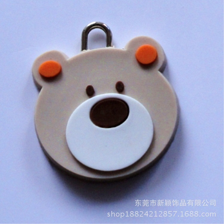 硅胶各种拉牌软胶拉头箱包胶唛拉链头PVC卡通拉尾