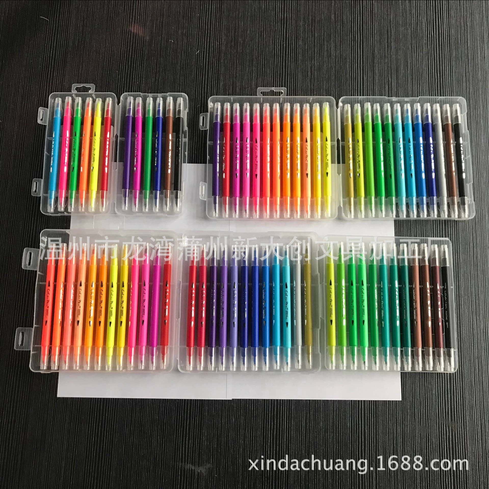 Двойная кисть Акварельная Ручка Двойная флуоресцентная ручка 12-18-24 цвет в штучной упаковке Оптовая цветная ручка для рисования Моющаяся