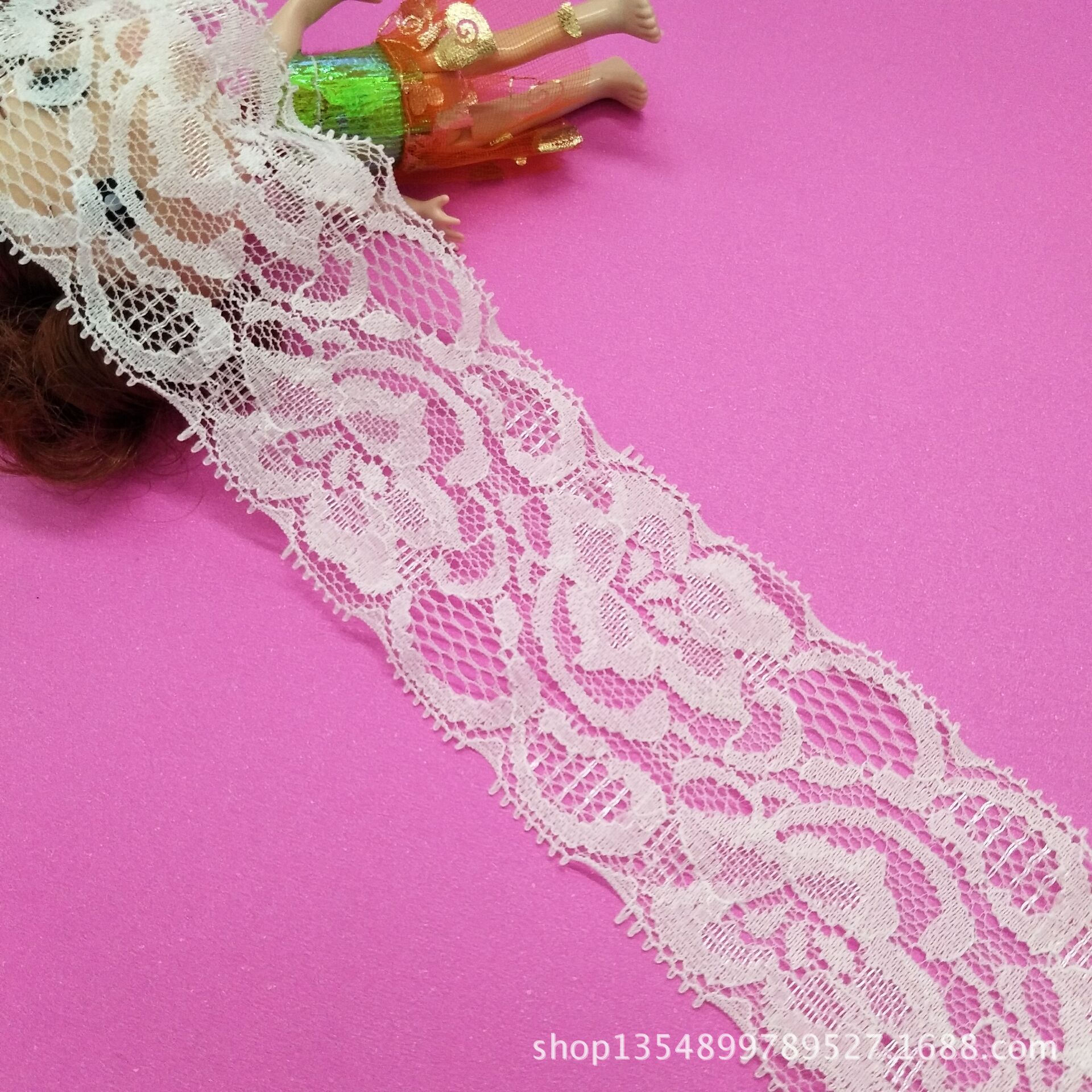 厂家现货批发5cm热销经典款弹力蕾丝花边广泛应用童装女装
