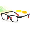 2104 new TR90 children's glasses frame elementary schoolgue anti -Blu -ray flat light, unbeatable plane mirror care