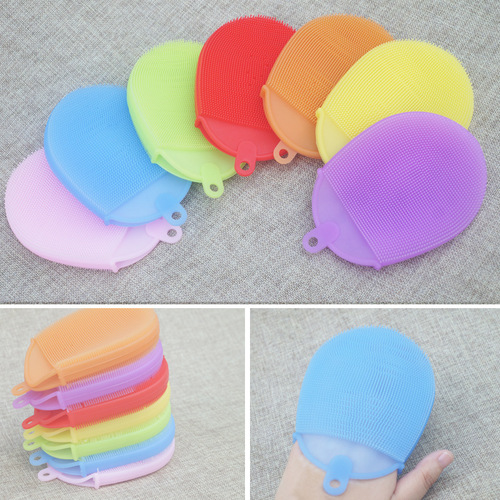 Factory direct sales silicone bath and shower brush silicone sleeve hand rub bath brush ball shower brush baby bath brush
