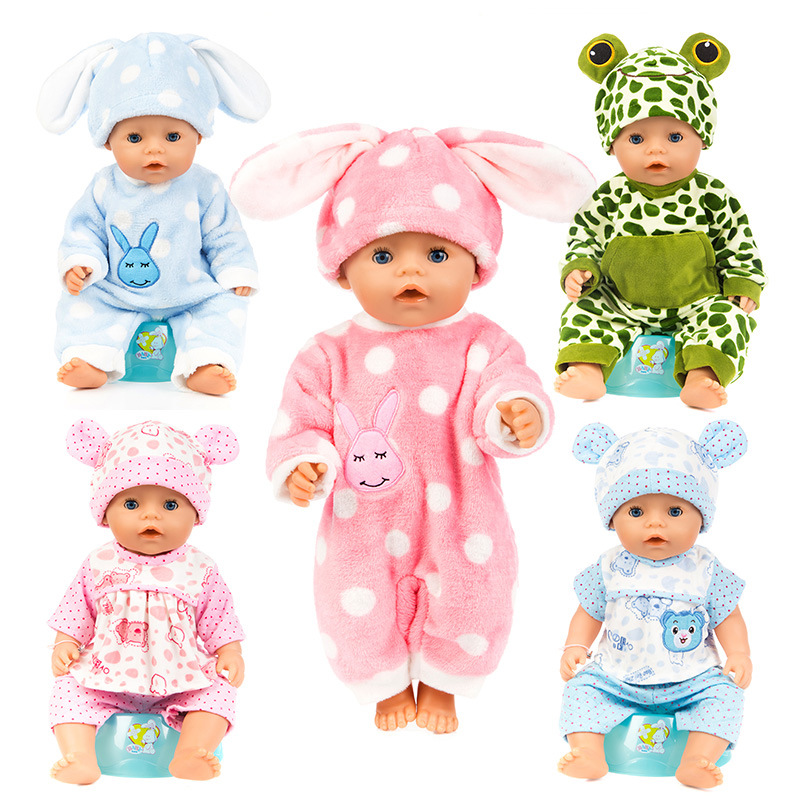 Dish Shell 18-inch ropa de Niña Americana xiafu ropa de muñeca conejo Rana muñeca renacida simulación muñeca ropa