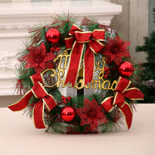 圣诞节装饰品花环 30 40CM金色红色球装饰花环门高档花圈花环摆饰