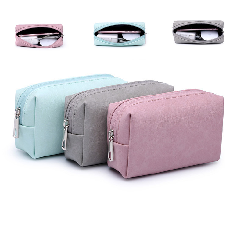 Frosted Mouse Accessories Bag Data Cable Bluetooth Bag Applicable Power Charger Storage Bag pu Frosted Mouse Accessories Bag Data Cable Bluetooth Bag Applicable Power Charger Storage Bag pu