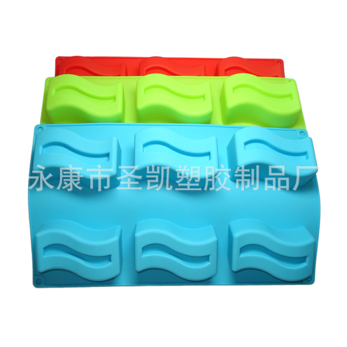 6连波浪条硅胶蛋糕模具创意烘焙产品微波炉烤盘厂家直销批发