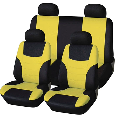 Universal seat cover, Seat Covers for Foreign Trade - yellow-9-piece-set-complete-set-of-five-seats