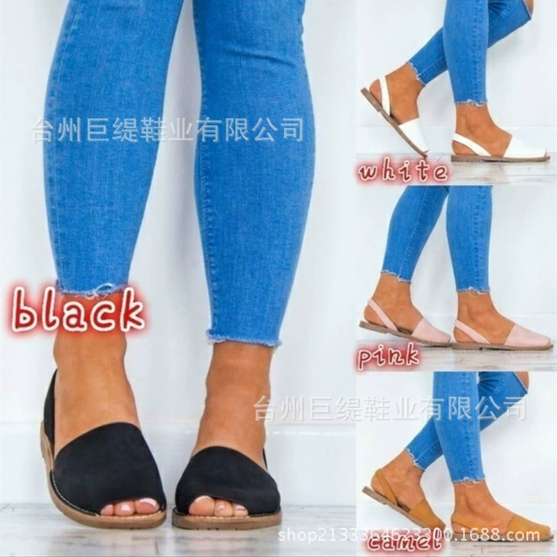 2020 в наличии желаю новой весенне-летней женской обуви, внешней торговли, новые плоские женские сандалии больших размеров, женские сандалии на плоской подошве