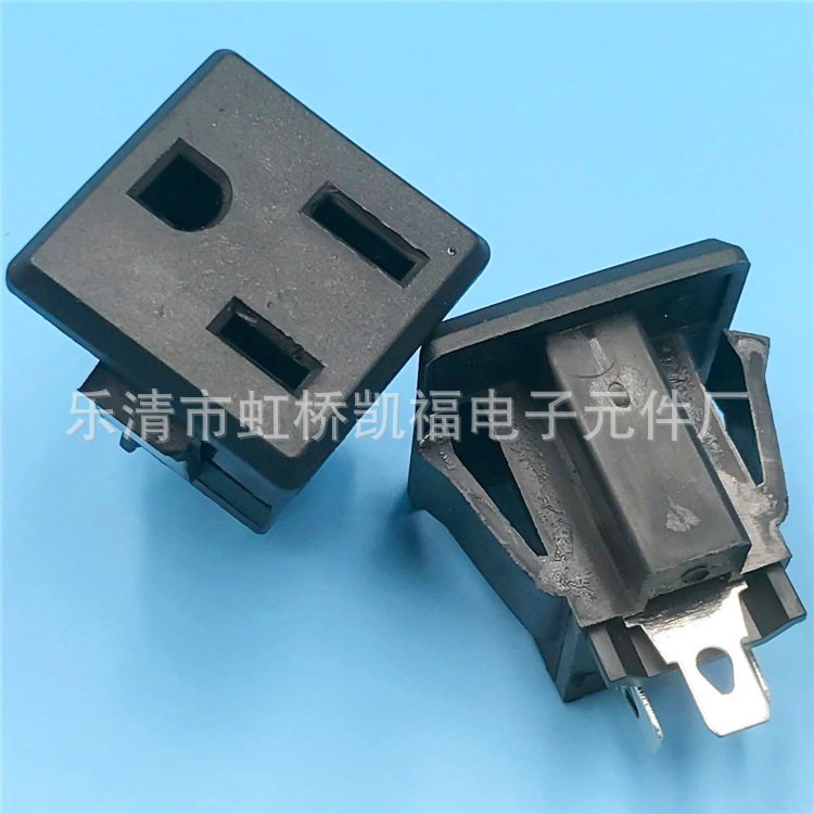 AC插座LH-M灯饰插座 美式插座软卡美标ac电源插座LH-F机柜插座