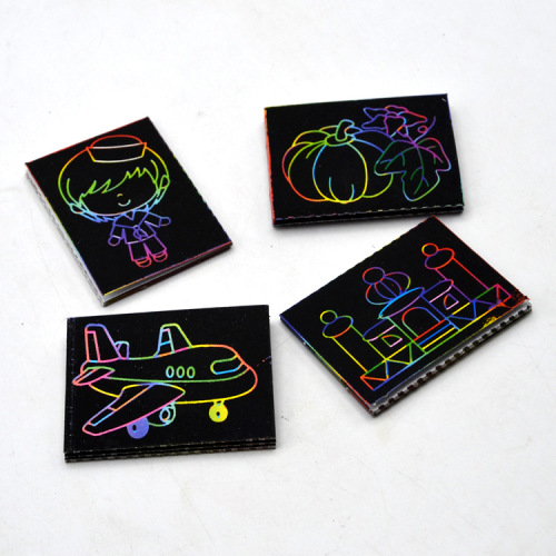 New scratch-off girl's hand-made scratch-off colorful scratch-off watercolor painting creative hanging board toy