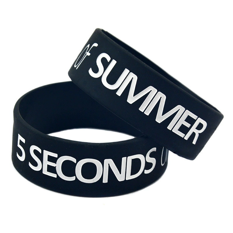 Европейско-американский стиль 5 Seconds of Summer силиконовый браслет 1-дюймовый со звездой