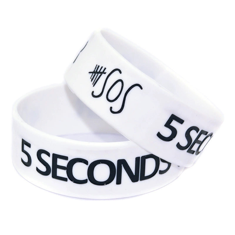 Европейско-американский стиль 5 Seconds of Summer силиконовый браслет 1-дюймовый со звездой