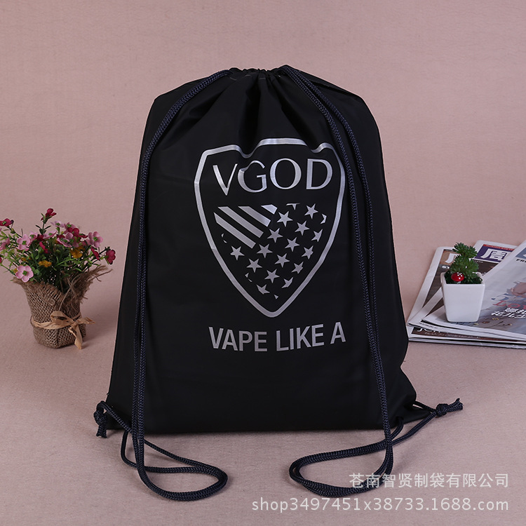 peva磨砂黑色抽绳束口袋 内裤内衣礼品收纳袋 运动服装简约背包袋