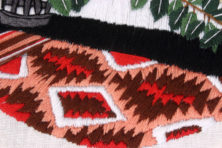 Alfombra planta artesanal DIY tela novato europeo bordado flores y plantas material paquete kit costura traje vida