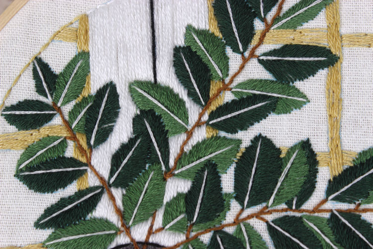 Alfombra planta artesanal DIY tela novato europeo bordado flores y plantas material paquete kit costura traje vida