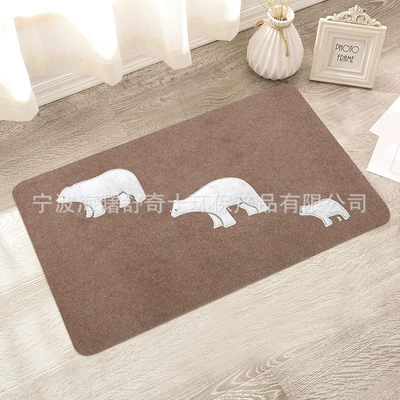 Avtomobil döşəmə paspasları generation of hair - printed-coffee-three-bears-40cm60cm