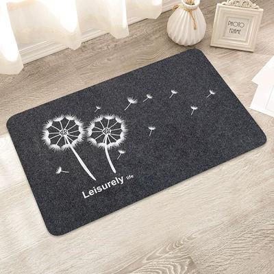 Avtomobil döşəmə paspasları mat door mat home kitchen - printed-gray-dandelion-white-40cm60cm