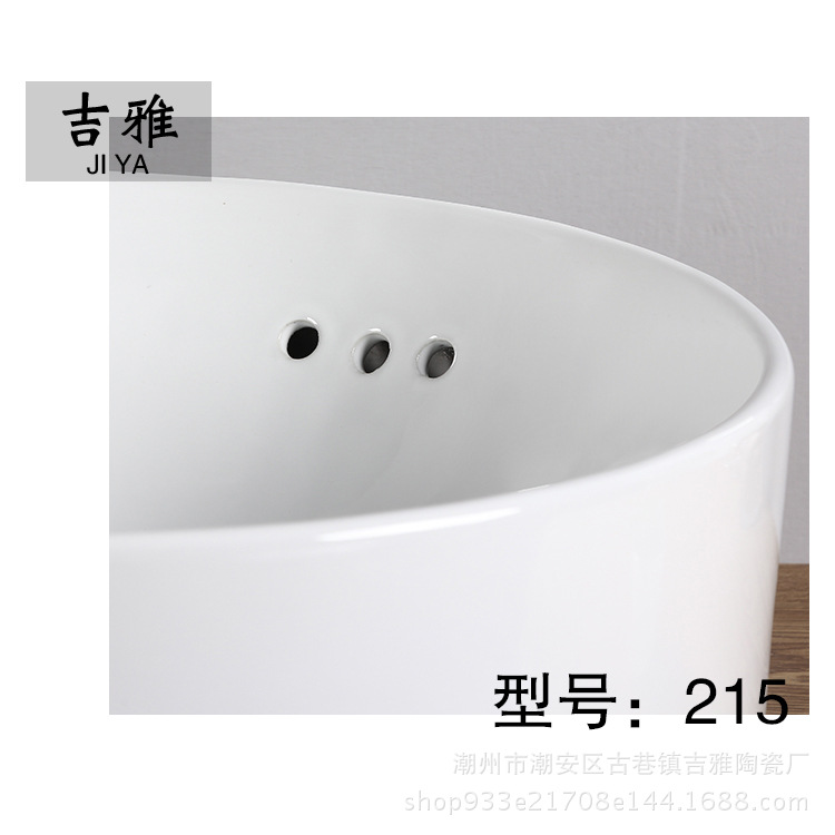 Blanco redondo mesa de cerámica cuenca ronda Home hotel Art cuenca mesa de cerámica lavabo