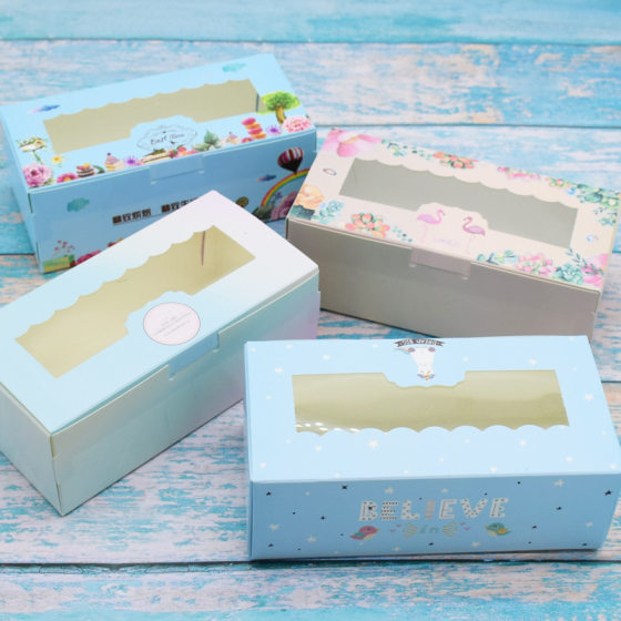 Baking box 2-8 pieces of snow Mei Niang souffle box 63-80g moon cake box take-out packing box
