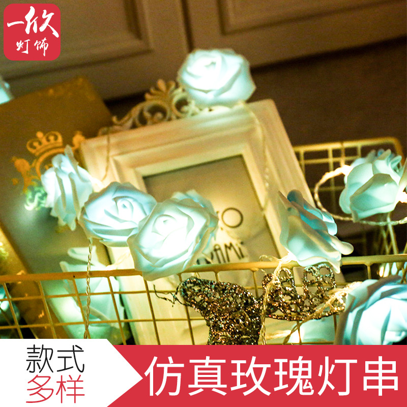 LED simulación Rose luz Día de San Valentín boda romántica propuesta confesión decorativa luz intermitente caja de la batería Cadena de luz