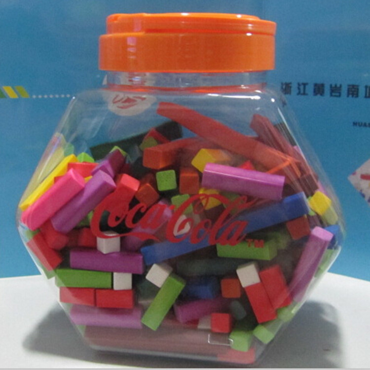 厂家供应PET塑料罐  六角形糖果罐 广口塑料零食罐