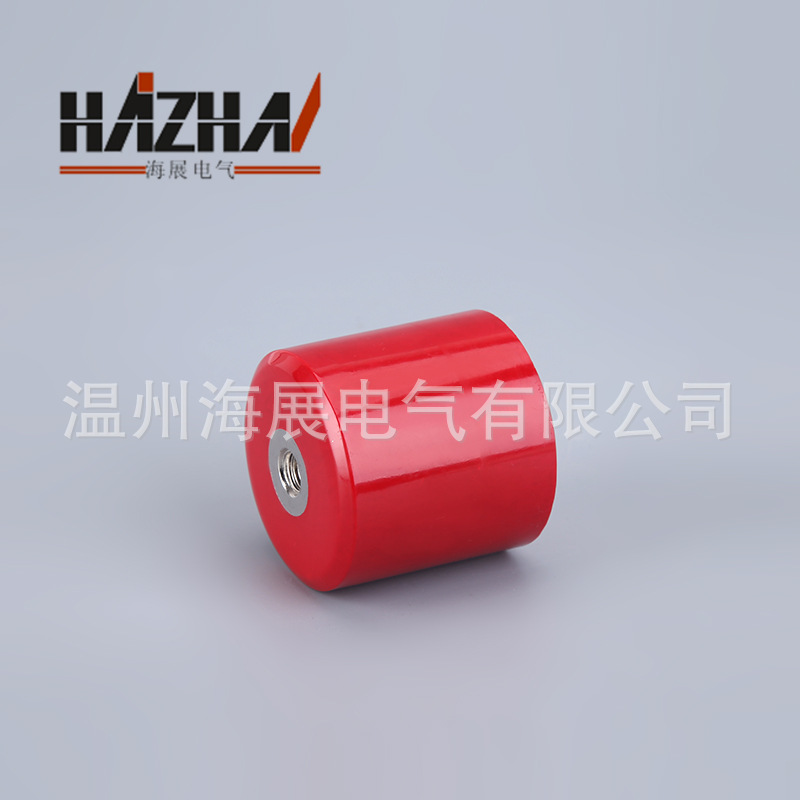 专业生产MNS50×60 M10-M12高强度绝缘子 圆柱型红色绝缘支柱