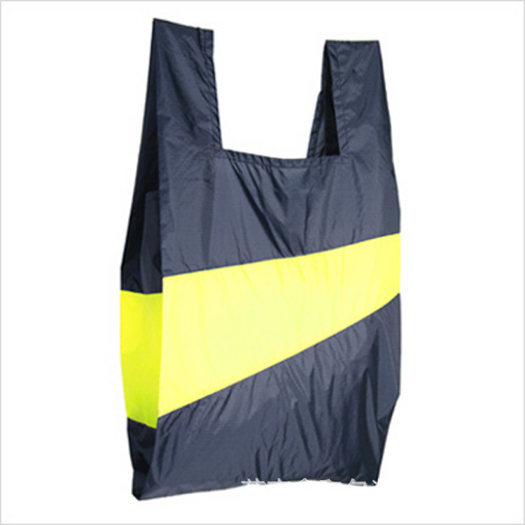 【厂家直销】供应210D牛津五分格防水折叠涤纶尼龙购物袋 花色多