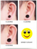 Strong magnet, ear clips stainless steel, black magnetic earrings, Korean style, no pierced ears, punk style