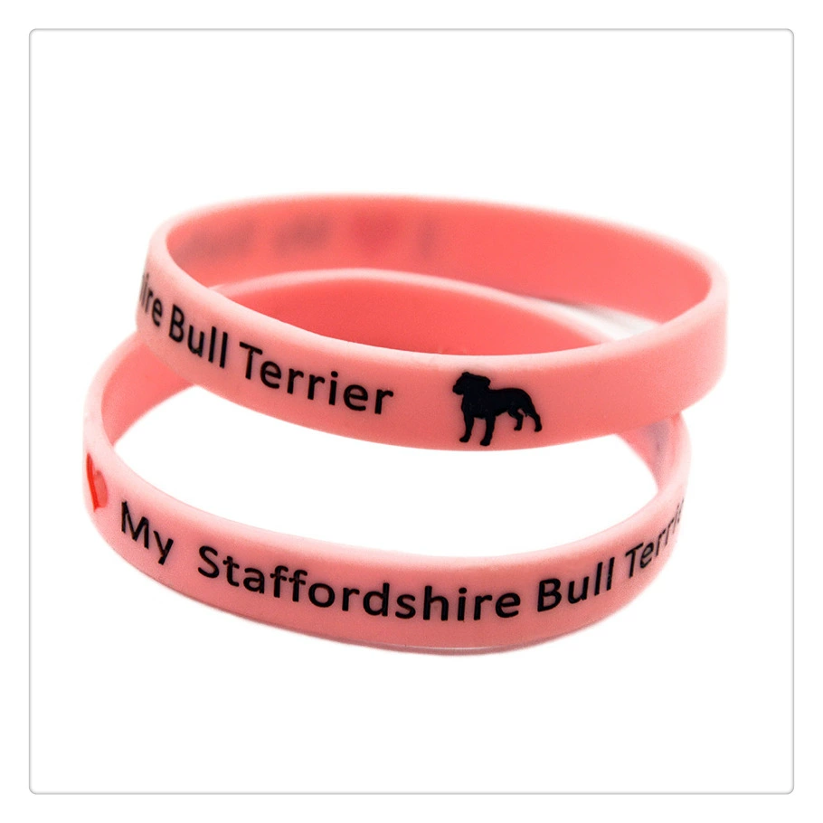 Кроссбордер ювелирное изделие с надписью I love my staffordshire bull terrier силиконовый браслет на запястье спорт