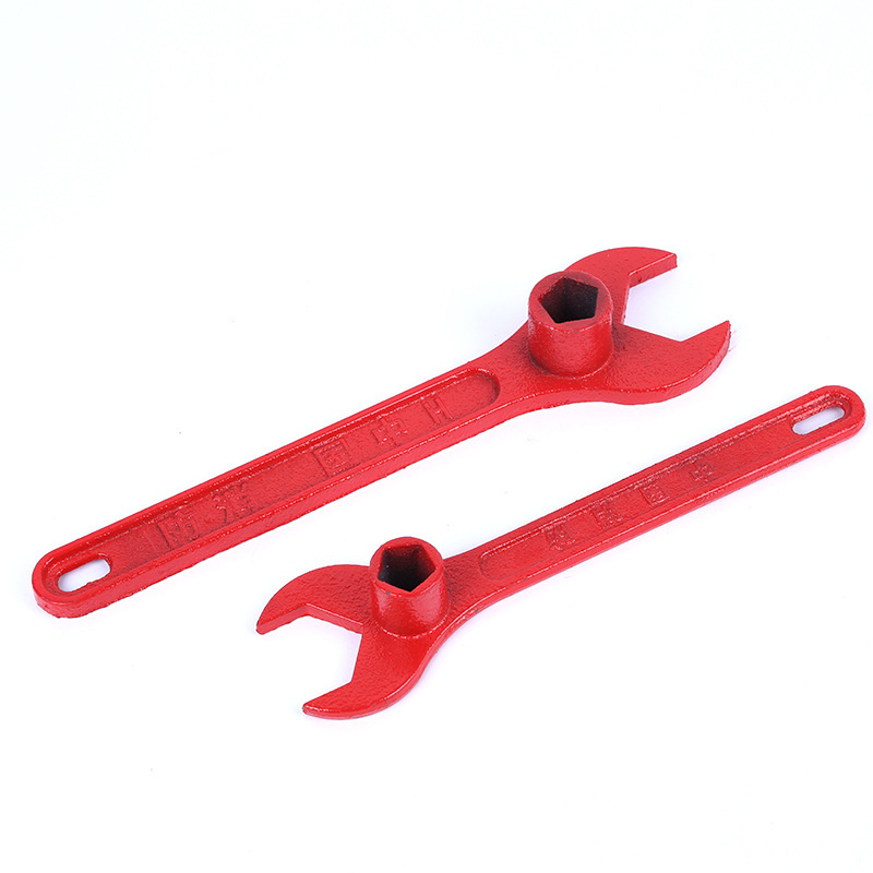 Factory supply thickened heavy-duty recast steel fire wrench, ground fire hydrant wrench, fire wrench, plastisol coated