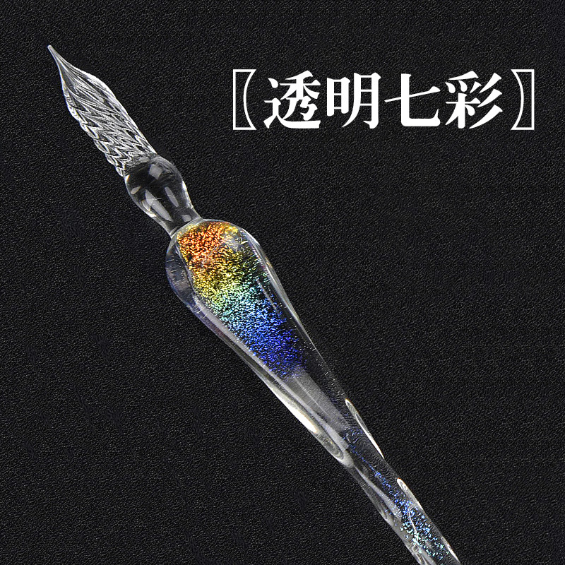 Pluma de cristal estrellado pluma DIP pluma cielo estrellado firma pluma brillo gradiente cristal pluma Venta al por mayor fábrica directa